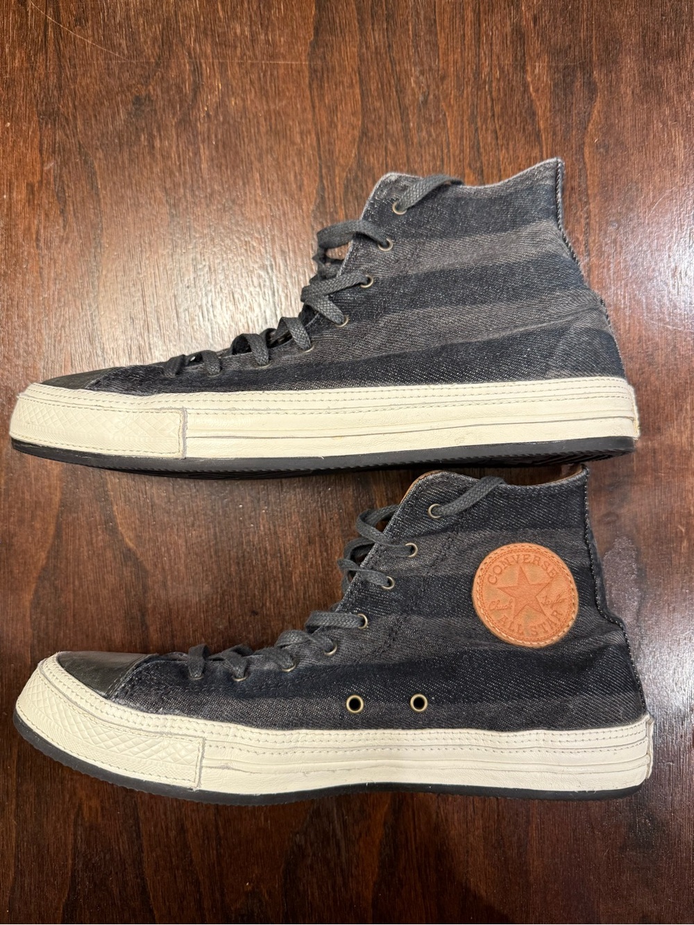Converse CT  All Star Premium Post  High Top Lace-Up Sneakers 139906C Worn Denim - Picture 2 of 15